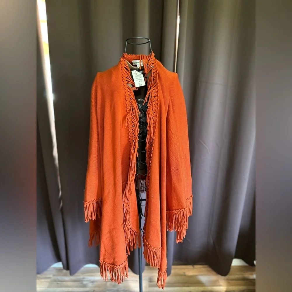 Coldwater Creek Fringe Shawl - Picture 1 of 3